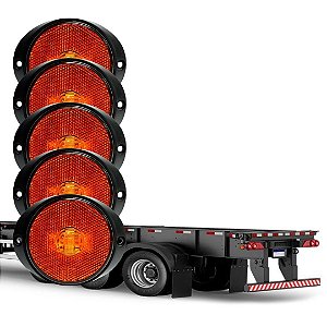 KIT 5 LANTERNA LATERAL PARA RANDON SUP FRONTAL AMBAR EDN