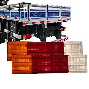 PAR LENTE TRASEIRA PARA MERCEDES APOS 88 COM RE TRICOLOR GF