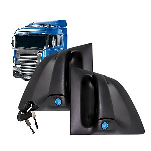 PAR MACANETA EXTERNA PORTA PARA SCANIA S4 S5 S6 C/CHAVE EDN