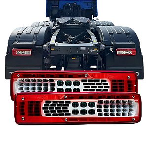 PAR LANTERNA TRASEIRA LED PARA VOLVO FMX FH FM 24V CAMINHAO