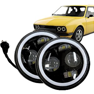 PAR FAROL ANGEL EYES PARA BRASILIA LED OLHO DE ANJO DRL