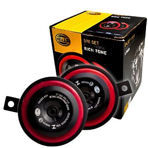 PAR BUZINA PAQUERINHA 12V UNIV PARA CARRO CAMINHAO 54W HELLA