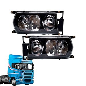 PAR FAROL PARA SCANIA S5 09-2019 H7 H1 LD E LE MÁSCARA NEGRA