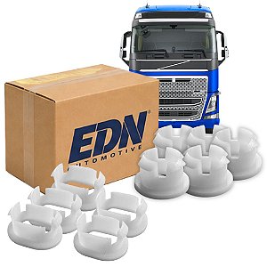 KIT 10 BUCHA OVAL REDONDA PARA VOLVO FH13 DE 2010 A 2015 EDN