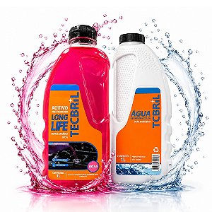 KIT RADIADOR AGUA DESMINERALIZADA E ADITIVO ROSA PRONTO USO