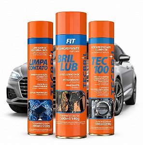 KIT MANUTENÇÃO AUTO DESENGRIPANTE DESCARBONIZANTE LIMPA CONT