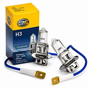 PAR LÂMPADA STANDARD ÍODO H3 12V ILUMINAÇÃO FAROL ORIG HELLA