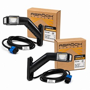 PAR LANTERNA LATERAL CORNETO ASPOCK DELIMITADORA LED LD E LE