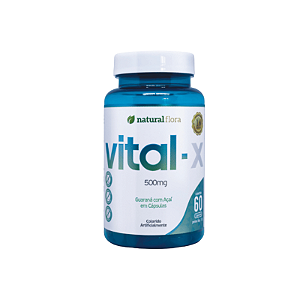 Energia, Disposição e Antioxidante Natural  –Vital X Plus 500mg 60 Cáps- Guaraná com Açaí.