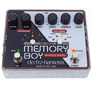 Pedal Electro Harmonix DELUXE MEMORY BOY - Tap Tempo Analog Delay acompanha fonte 9,6v - 200 mA PSU