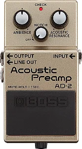 Pedal BOSS AD-2 Acoustic Preamp p/violão