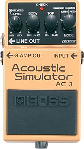 Pedal BOSS AC-3 Acoustic Simulator - transforma sua guitarra em um violão