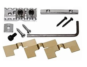 Trava Avulsa GOTOH para Floyde Rose mod. GHL2 - 43 mm C Cromada os parafusos prendem pela parte da frente do braço