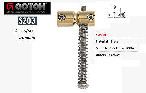 Jogo de Saddles GOTOH S-203 CR c/4 peças p/203B-4C Tipo Jazz Bass