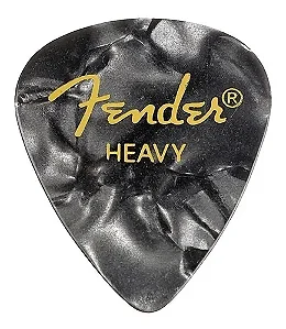 Palheta Fender Madrepérola Preta Heavy (unidade)