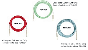 Cabo Fender Instrumento Original Series 10 ft - 3m disponivel na cor: Verde Surf Green