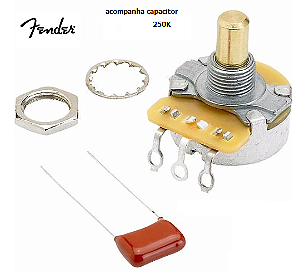 Potenciômetro Fender 250K Original (CTS) Eixo sólido sem estria