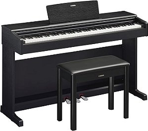 YDP-145B Piano Digital Yamaha , c/ suporte e banco original cor: Preto