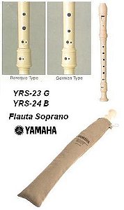 Flauta Doce YAMAHA ABS Soprano Germânica YRS-23G