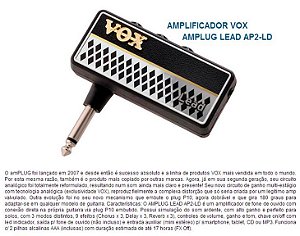 Vox Amplug AP2-LD - LEAD- o mini amp que você pluga na guitarra