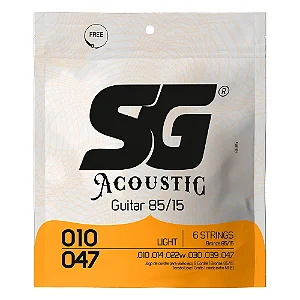 Encordoamento SG Violão aço 0.10 c/corda Grátis