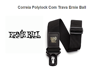 Correia Ernie Ball Polylock c/ trava Cor: Black