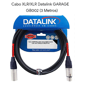 Cabo Microfone Datalink XLR/XLR GARAGE GB002 - 3m preto