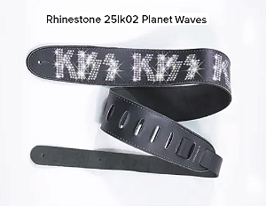 Correia Daddario KISS para Guitarra modelo 25LK02 RHINESTONE couro