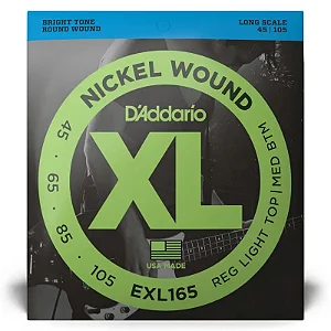 Encordoamento DADDARIO Baixo 4 cordas - EXL 165 - 0.45/105