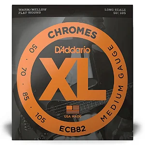 Encordoamento DADDARIO Baixo 4 cordas - ECB82 0.50 - Flat cordas Lisas