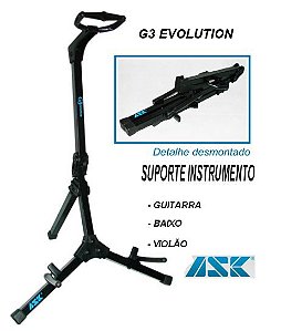 Suporte para instrumento de chão ASK com apoio no braço (Guitarra, Baixo ou Violão) modelo G3 EVOLUTION