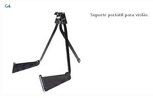 Suporte para instrumento de chão ASK (Violão) Tamanho Reduzido - modelo G6 Preto