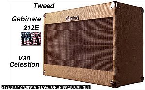 Gabinete Carvin 2 x 12 " mod. 212E c/ Celestion Vintage 30 cor: Tweed (Made in USA)