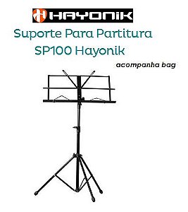 Estante de Partitura SP100 Hayonik com Bag cor: Preta