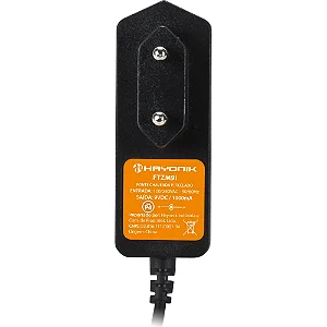 Adaptador / Fonte HAYONIK  FTZM9i - 9 volts 1000ma p/ pedal / teclado (centro negativo) - Bivolt