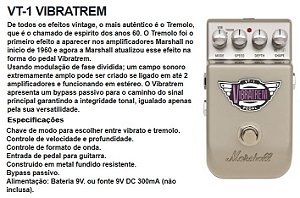 Pedal Marshall VT1 Vibratrem - Vibrato e Trêmulo