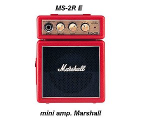 Mini Amp. Guitarra MARSHALL MS2R E - disponível na cor: Vermelha