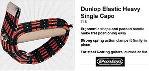 Braçadeira de Elástico Dunlop - p/ Violão Aço Modelo : 71S
