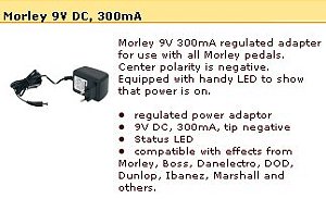 Fonte Original Morley 9 volts
