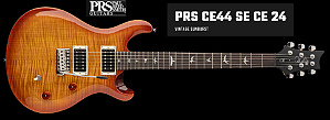 Guitarra PRS SE CE44 cor: Vintage Sunburst  Escala Rosewood - acompanha Bag Original em poliéster Marrom