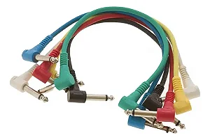 Kit c/6 Cabinhos p/ pedais Rockcable 15 cm RCL 30011 - Plug L nas duas pontas