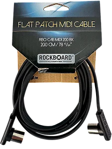 Cabo Midi Flat c/Plug L Rockbag nas duas pontas c/ 2m RBOCABMID200BK