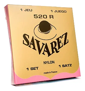 Encordoamento Savarez Violão de Nylon 520R Tensão Alta (Made in France)