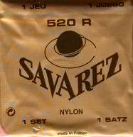 Encordoamento Savarez Violão de Nylon 520R Tensão Alta / 520J Tensão X-Alta (Made in France)