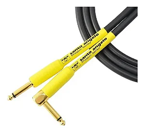 Cabo Instrumento SANTO ANGELO SHOGUN CABLE PREMIUM Plugs Dourados - 4,57 m c/ um dos plugs em L