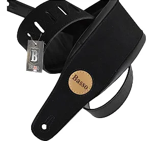 Correia Basso FB01 Preta p/ baixo 8,5cm larga Suede