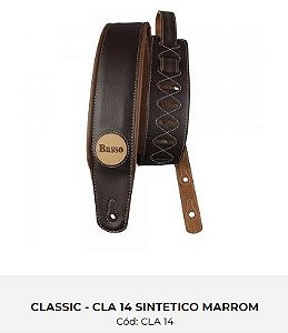 Correia Basso Couro Clássica CLA14 Sintético : Marrom
