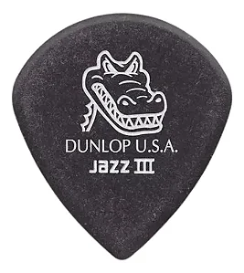 Palheta DUNLOP JAZZ III GATOR GRIP 1.4mm (unidade)