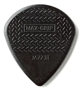 Palheta Dunlop MAX-GRIP JAZZ 3 NYLON BLACK STIFFO (unidade)
