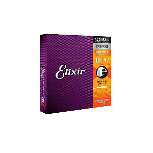 Encordoamento ELIXIR Violão 12 cordas Aço Bronze Nanoweb 0.10/0.47